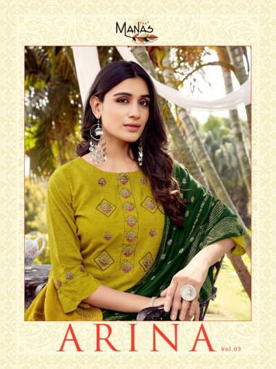 Arina Vol 3 By Manas Fab Handwork Readymade Salwar Kameez